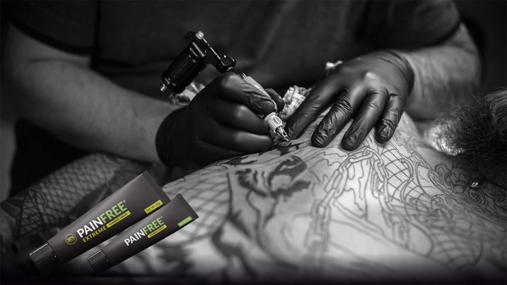 Prodotti crema anestetica Painfree per tatuaggi
